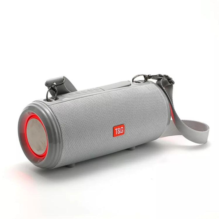 T&G TG537 RGB Light Portable Waterproof Bluetooth Speaker Supports FM / TF Card(Gray) - Desktop Speaker by T&G | Online Shopping South Africa | PMC TechLife | Buy Now Pay Later Mobicred