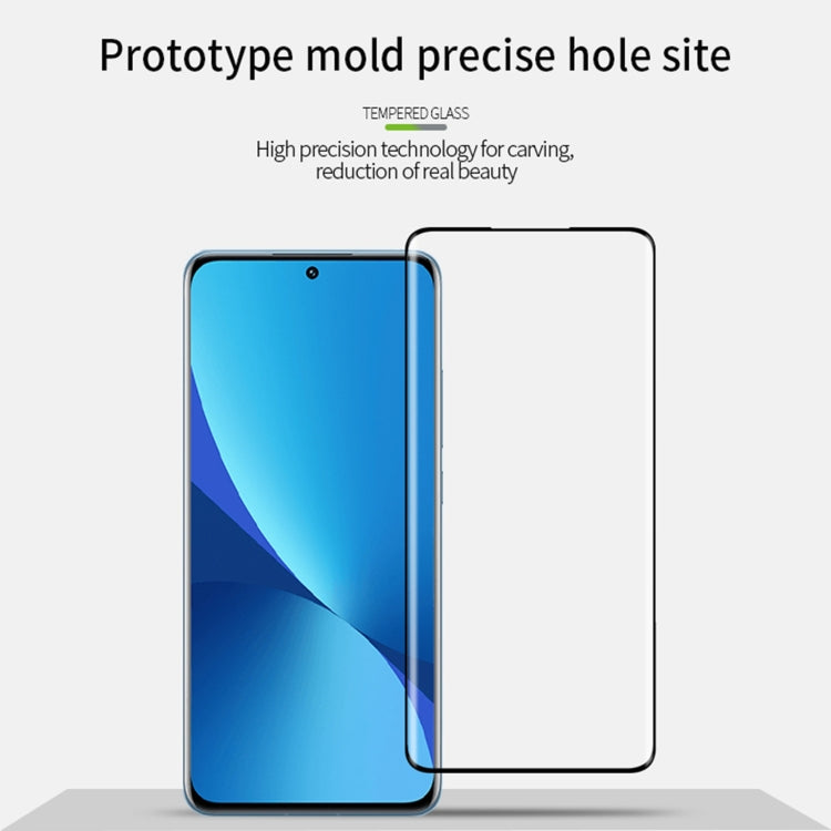For Xiaomi 12 Pro PINWUYO 9H 3D Hot Bending Tempered Glass Film(Black) -  by PINWUYO | Online Shopping South Africa | PMC TechLife | Buy Now Pay Later Mobicred