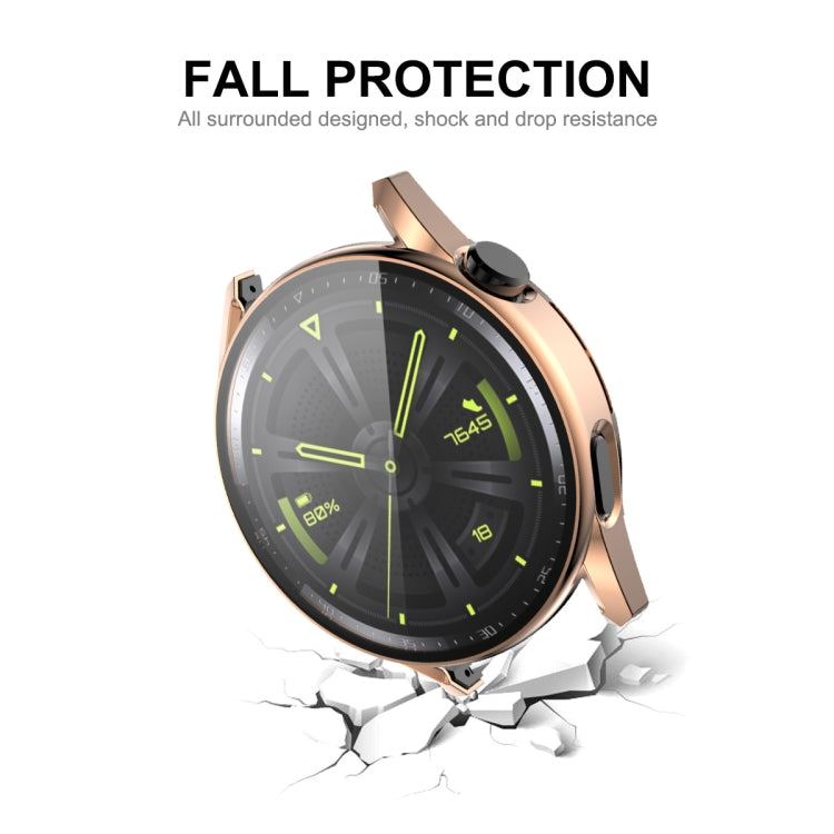 For Huawei Watch GT 3 46mm ENKAY PC Frame + Tempered Glass Protector Composite Case(Black) - Watch Cases by ENKAY | Online Shopping South Africa | PMC TechLife | Buy Now Pay Later Mobicred
