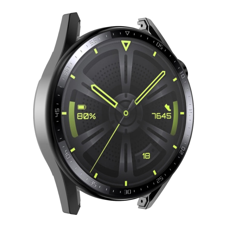 For Huawei Watch GT 3 46mm ENKAY PC Frame + Tempered Glass Protector Case With Scale(Black) - free shipping - PMC TechLife - Order now!