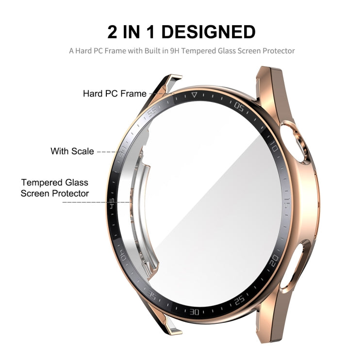 For Huawei Watch GT 3 46mm ENKAY PC Frame + Tempered Glass Protector Case With Scale(Transparent) - free shipping - PMC TechLife - Order now!
