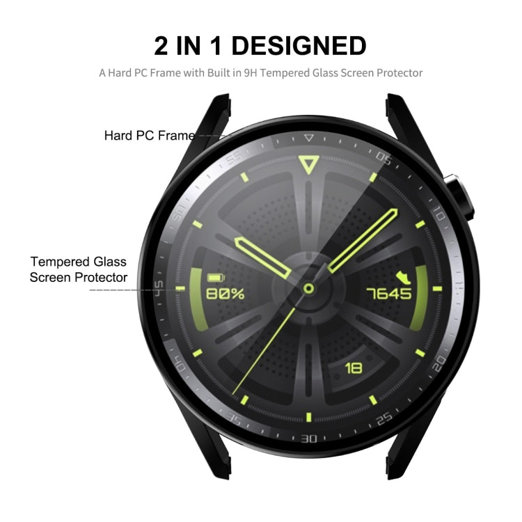 For Huawei Watch GT 3 42mm ENKAY Matte PC Frame + Tempered Glass Protector Case(Dark Green) - free shipping - PMC TechLife - Order now!