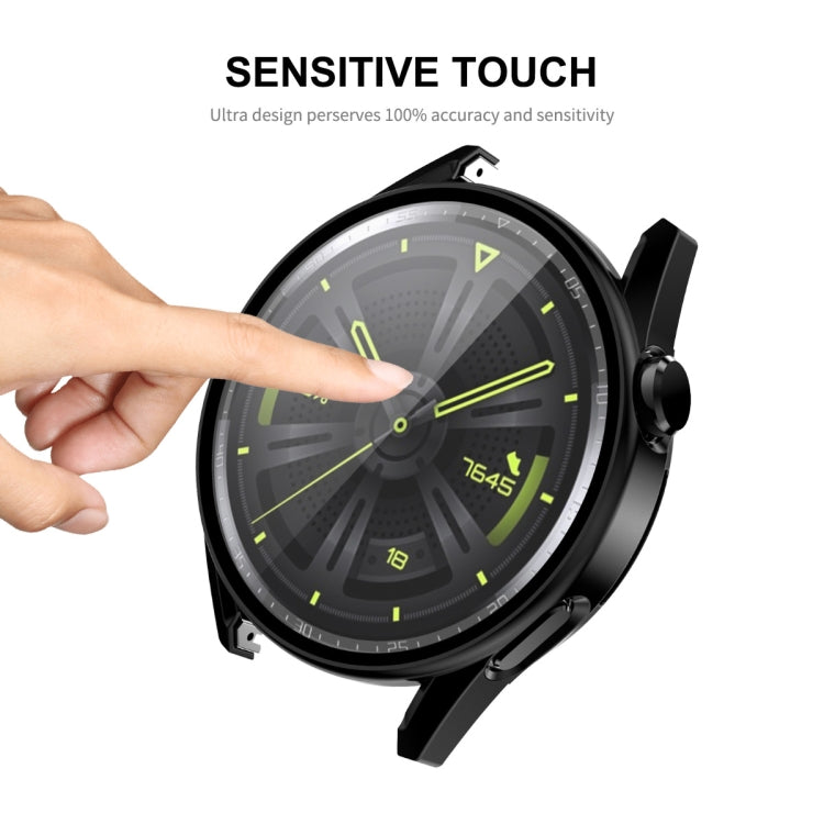 For Huawei Watch GT 3 42mm ENKAY Matte PC Frame + Tempered Glass Protector Case(Dark Blue) - free shipping - PMC TechLife - Order now!