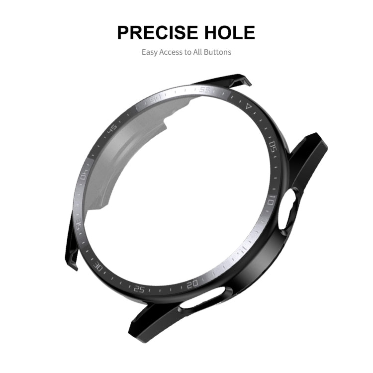 For Huawei Watch GT 3 46mm ENKAY Matte PC Frame + Tempered Glass Protector Case With Scale(Dark Blue) - free shipping - PMC TechLife - Order now!