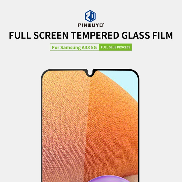 For Samsung Galaxy A33 5G PINWUYO 9H 2.5D Tempered Glass Full Film(Black) - Galaxy Tempered Glass by PINWUYO | Online Shopping South Africa | PMC TechLife | Buy Now Pay Later Mobicred