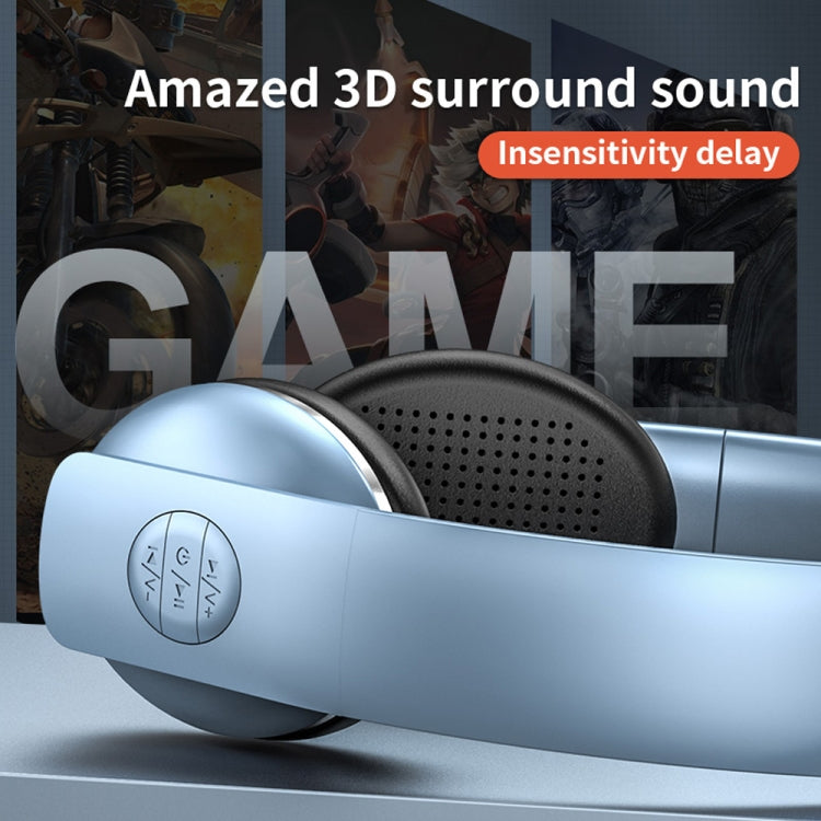 A50 Bass Stereo Wireless Bluetooth HIFI Headset with Mic(Blue) - Headset & Headphone by PMC TechLife | Online Shopping South Africa | PMC TechLife
