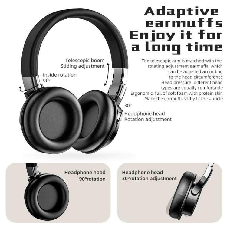 A51 USB Charging Wireless Bluetooth HIFI Stereo Headset with Mic(Red) - Headset & Headphone by PMC TechLife | Online Shopping South Africa | PMC TechLife