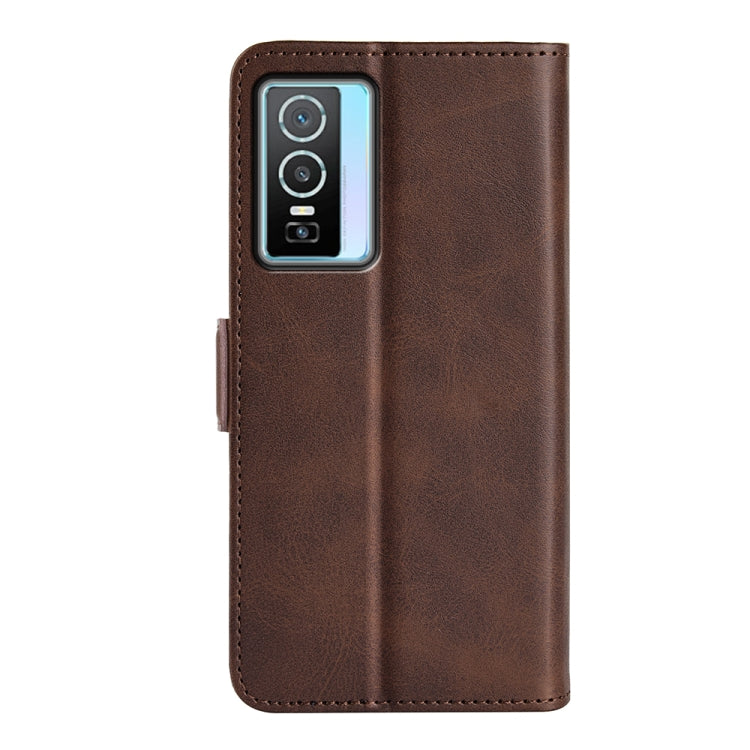 For vivo Y76 5G / Y76S 5G / Y74S Dual-side Magnetic Buckle Leather Case(Brown) - vivo Cases by PMC TechLife | Online Shopping South Africa | PMC TechLife | Buy Now Pay Later Mobicred