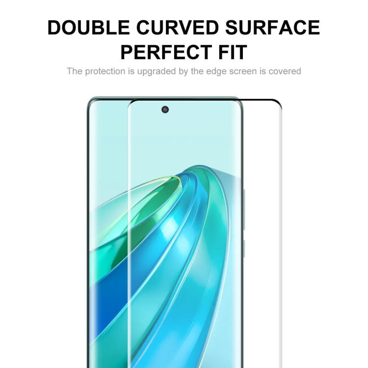For Honor X9A / Magic5 Lite 2pcs ENKAY 3D Hot Bending Edge Glue Tempered Glass Full Film with Lens Film - Honor Tempered Glass by ENKAY | Online Shopping South Africa | PMC TechLife | Buy Now Pay Later Mobicred