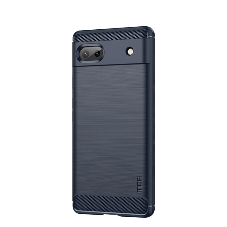 For Google Pixel 6A MOFI Gentleness Brushed Carbon Fiber Soft TPU Case(Blue) - Google Cases by MOFI | Online Shopping South Africa | PMC TechLife | Buy Now Pay Later Mobicred