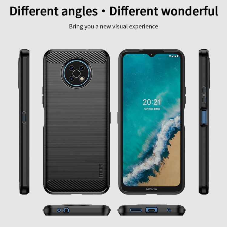 For Nokia G50 MOFI Gentleness Brushed Carbon Fiber Soft TPU Case(Blue) - free shipping - PMC TechLife - Order now!