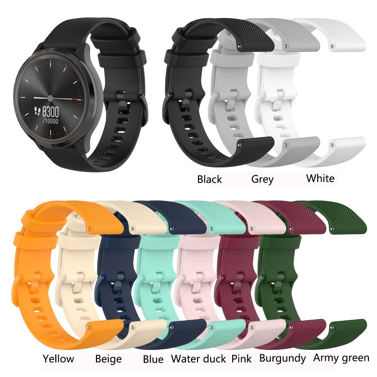 Compatible with Garmin Vivomove 3 Small Lattice Silicone Watch Band(Gray) - Watch Bands by PMC TechLife | Online Shopping South Africa | PMC TechLife | Buy Now Pay Later Mobicred