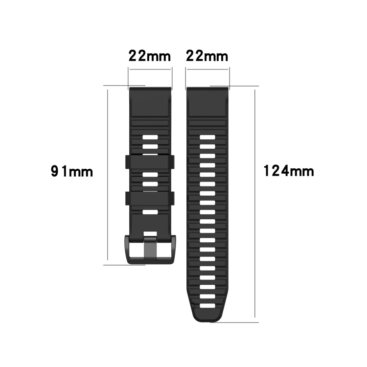 Compatible with Garmin Approach s60 Silicone Watch Band(Black) - Watch Bands by PMC TechLife | Online Shopping South Africa | PMC TechLife | Buy Now Pay Later Mobicred