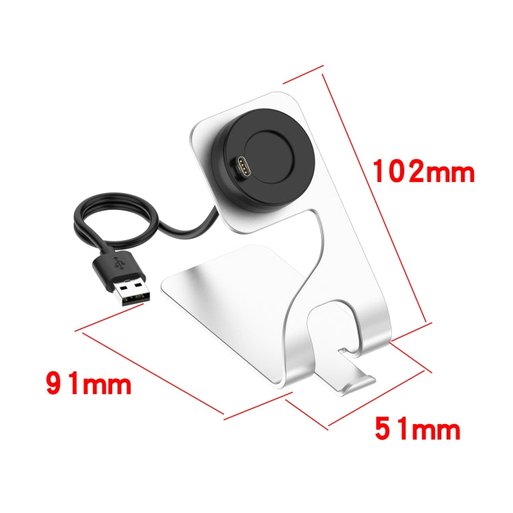 For Garmin Approach S62 Rotatable Magnetic Metal Charging Base(Gray) - Charger by PMC TechLife | Online Shopping South Africa | PMC TechLife | Buy Now Pay Later Mobicred