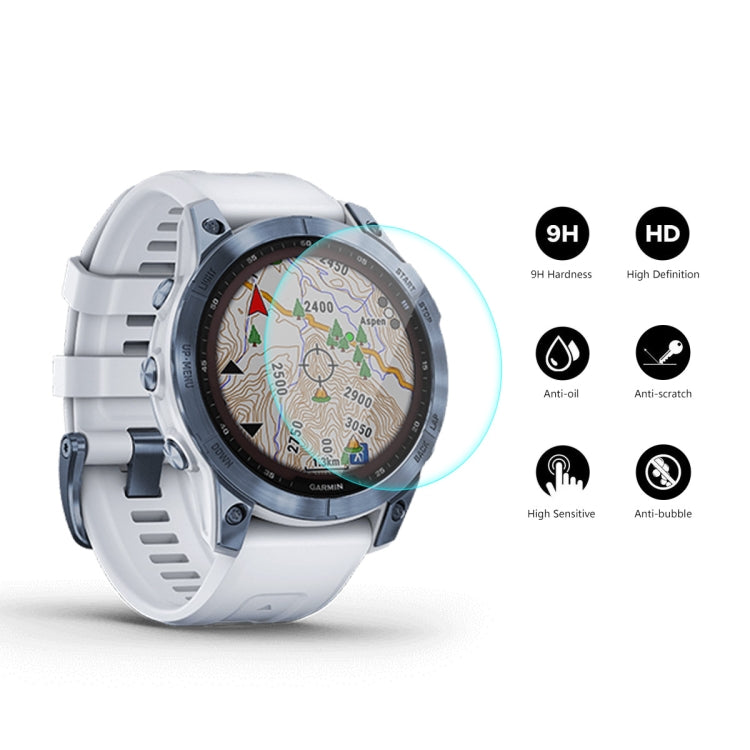 10 PCS Compatible with Garmin Fenix 7 ENKAY 0.2mm 9H Tempered Glass Screen Protector Watch Film - Screen Protector by ENKAY | Online Shopping South Africa | PMC TechLife | Buy Now Pay Later Mobicred