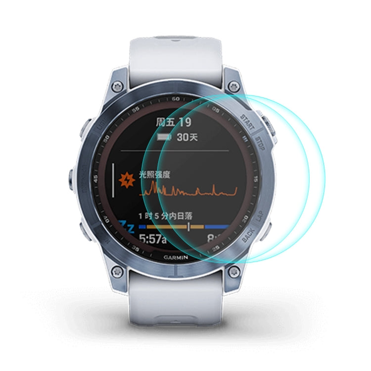2 PCS Compatible with Garmin Fenix 7X ENKAY 0.2mm 9H Tempered Glass Screen Protector Watch Film - Screen Protector by ENKAY | Online Shopping South Africa | PMC TechLife | Buy Now Pay Later Mobicred