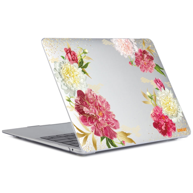 ENKAY Flower Series Pattern Laotop Protective Crystal Case For MacBook Pro 13.3 inch A1706 / A1708 / A1989 / A2159(Paeonia) - free shipping - PMC TechLife - Order now!
