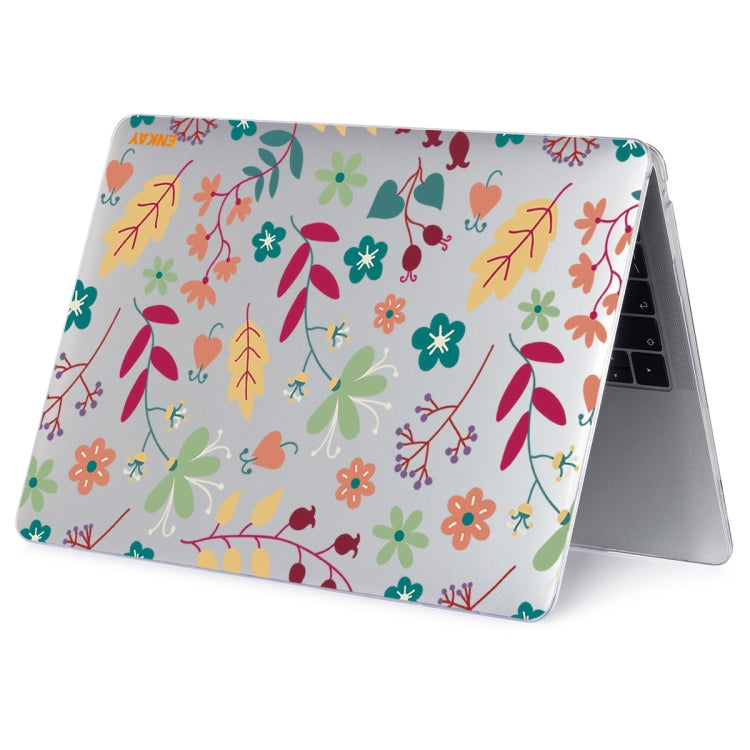 ENKAY Flower Series Pattern Laotop Protective Crystal Case For MacBook Air 13.3 inch A1932 / A2179 / A2337(Spring) - MacBook Air Cases by ENKAY | Online Shopping South Africa | PMC TechLife
