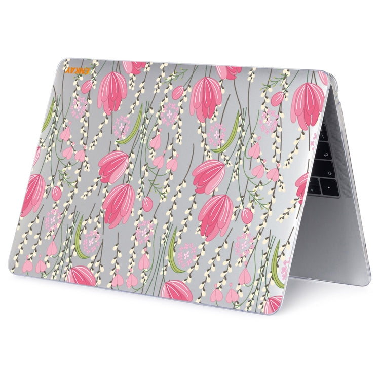ENKAY Flower Series Pattern Laotop Protective Crystal Case For MacBook Air 13.3 inch A1932 / A2179 / A2337(Tulips) - MacBook Air Cases by ENKAY | Online Shopping South Africa | PMC TechLife