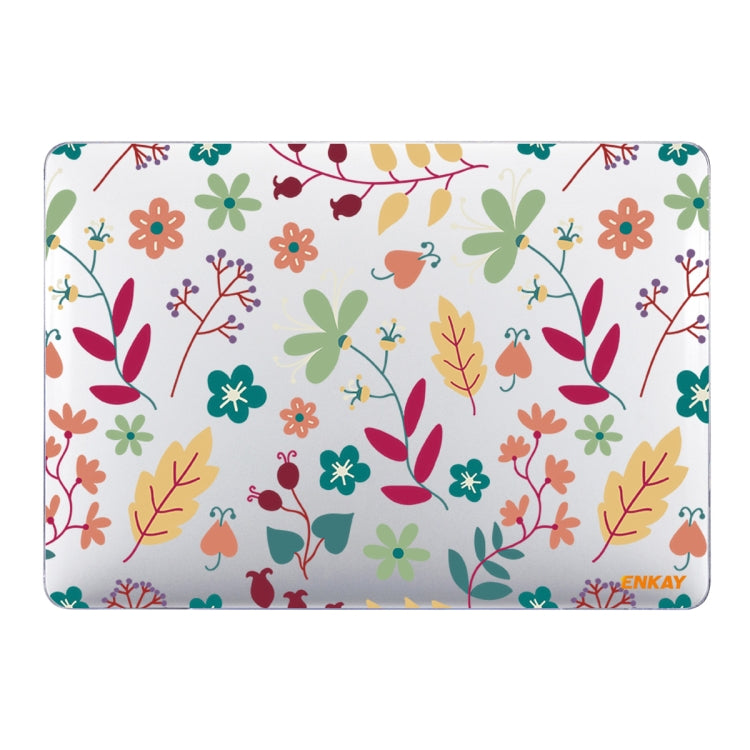 ENKAY Flower Series Pattern Laotop Protective Crystal Case For MacBook Pro 13.3 inch A2251 / A2289 / A2338 2020(Spring) - MacBook Pro Cases by ENKAY | Online Shopping South Africa | PMC TechLife | Buy Now Pay Later Mobicred