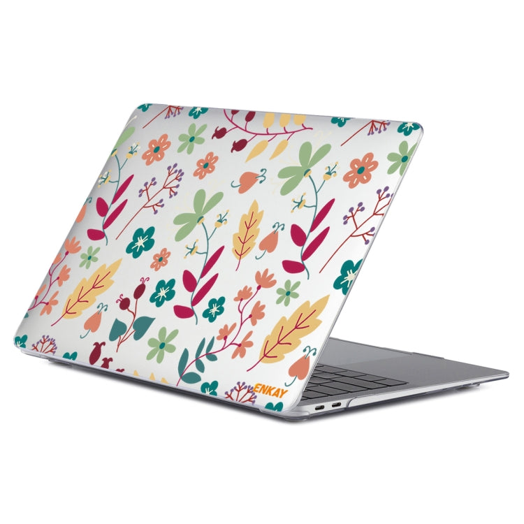 ENKAY Flower Series Pattern Laotop Protective Crystal Case For MacBook Pro 13.3 inch A2251 / A2289 / A2338 2020(Spring) - MacBook Pro Cases by ENKAY | Online Shopping South Africa | PMC TechLife | Buy Now Pay Later Mobicred