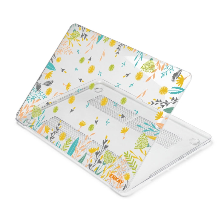 ENKAY Flower Series Pattern Laotop Protective Crystal Case For MacBook Pro 13.3 inch A2251 / A2289 / A2338 2020(Dandelion) - MacBook Pro Cases by ENKAY | Online Shopping South Africa | PMC TechLife