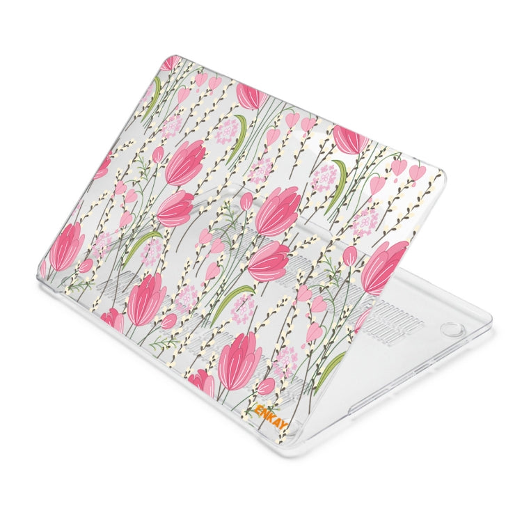 ENKAY Flower Series Pattern Laotop Protective Crystal Case For MacBook Pro 13.3 inch A2251 / A2289 / A2338 2020(Tulips) - MacBook Pro Cases by ENKAY | Online Shopping South Africa | PMC TechLife
