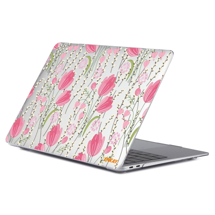 ENKAY Flower Series Pattern Laotop Protective Crystal Case For MacBook Pro 14.2 inch A2442 (2021)(Tulips) - MacBook Pro Cases by ENKAY | Online Shopping South Africa | PMC TechLife