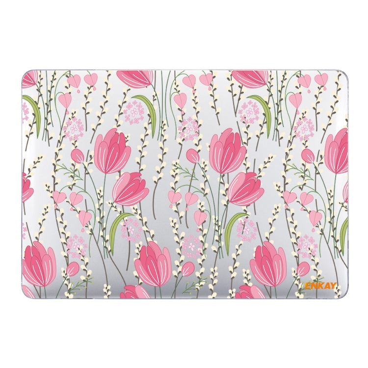 ENKAY Flower Series Pattern Laotop Protective Crystal Case For MacBook Pro 15.4 inch A1707 / A1990(Tulips) - MacBook Pro Cases by ENKAY | Online Shopping South Africa | PMC TechLife | Buy Now Pay Later Mobicred