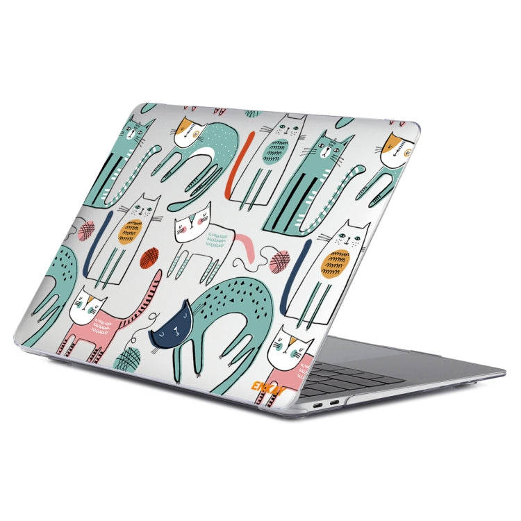 ENKAY Animal Series Pattern Laotop Protective Crystal Case For MacBook Pro 13.3 inch A1706 / A1708 / A1989 / A2159(Thin Cat) - MacBook Pro Cases by ENKAY | Online Shopping South Africa | PMC TechLife | Buy Now Pay Later Mobicred