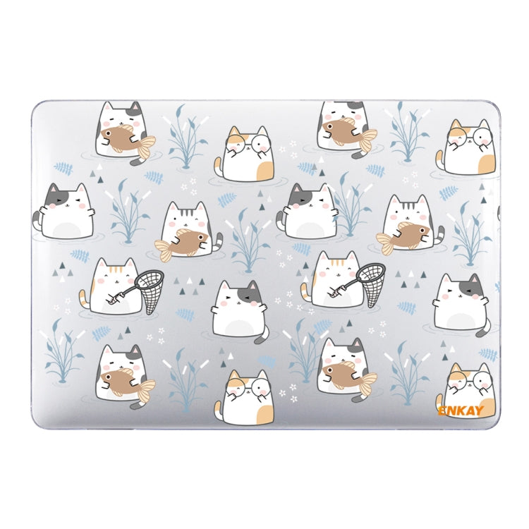 For MacBook Air 13.3 inch A1932 / A2179 / A2337 ENKAY Animal Series Pattern Laotop Protective Crystal Case(Cute Cat) - MacBook Air Cases by ENKAY | Online Shopping South Africa | PMC TechLife | Buy Now Pay Later Mobicred