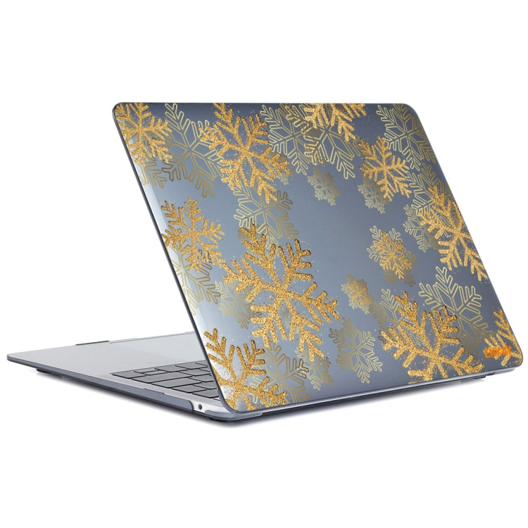 ENKAY Vintage Pattern Series Laotop Protective Crystal Case For MacBook Pro 13.3 inch A1706 / A1708 / A1989 / A2159(Golden Snowflake) - free shipping - PMC TechLife - Order now!