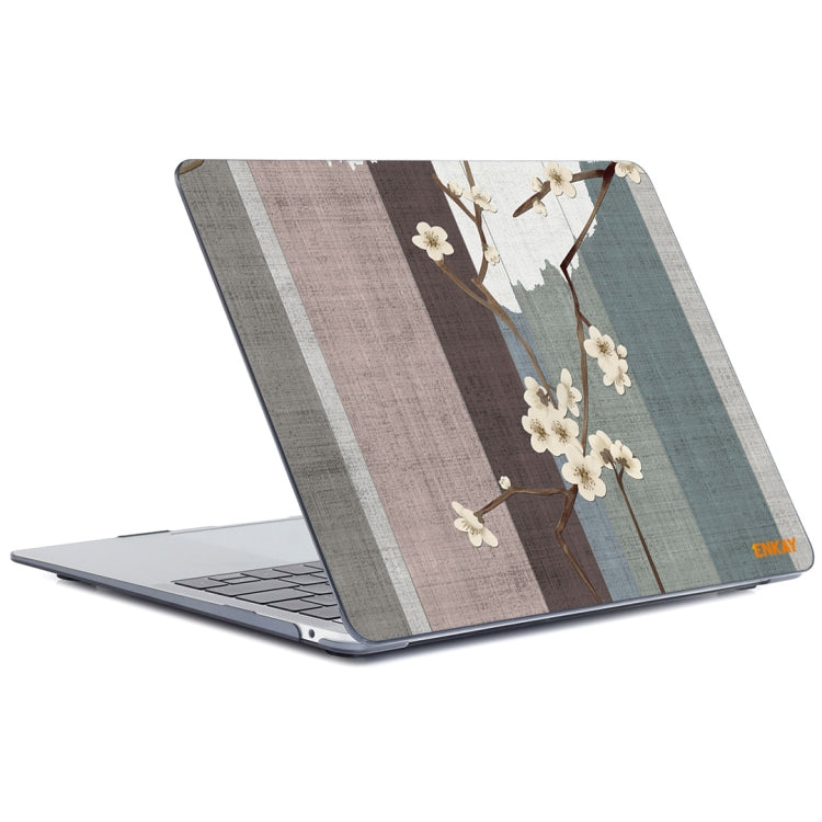 ENKAY Vintage Pattern Series Laotop Protective Crystal Case For MacBook Air 13.3 inch A1932 / A2179 / A2337(Plum Blossom) - MacBook Air Cases by ENKAY | Online Shopping South Africa | PMC TechLife