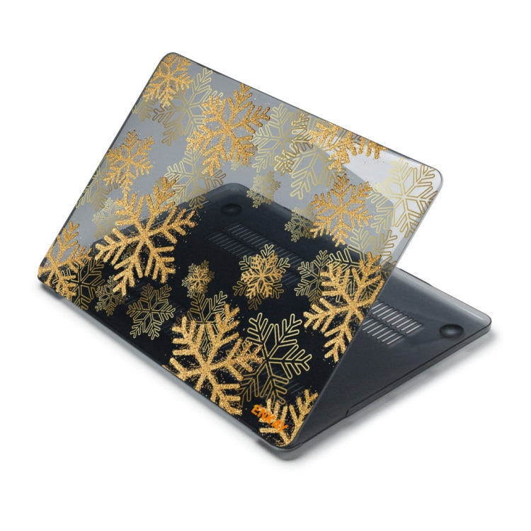 ENKAY Vintage Pattern Series Laotop Protective Crystal Case For MacBook Pro 13.3 inch A2251 / A2289 / A2338 2020(Golden Snowflake) - MacBook Pro Cases by ENKAY | Online Shopping South Africa | PMC TechLife