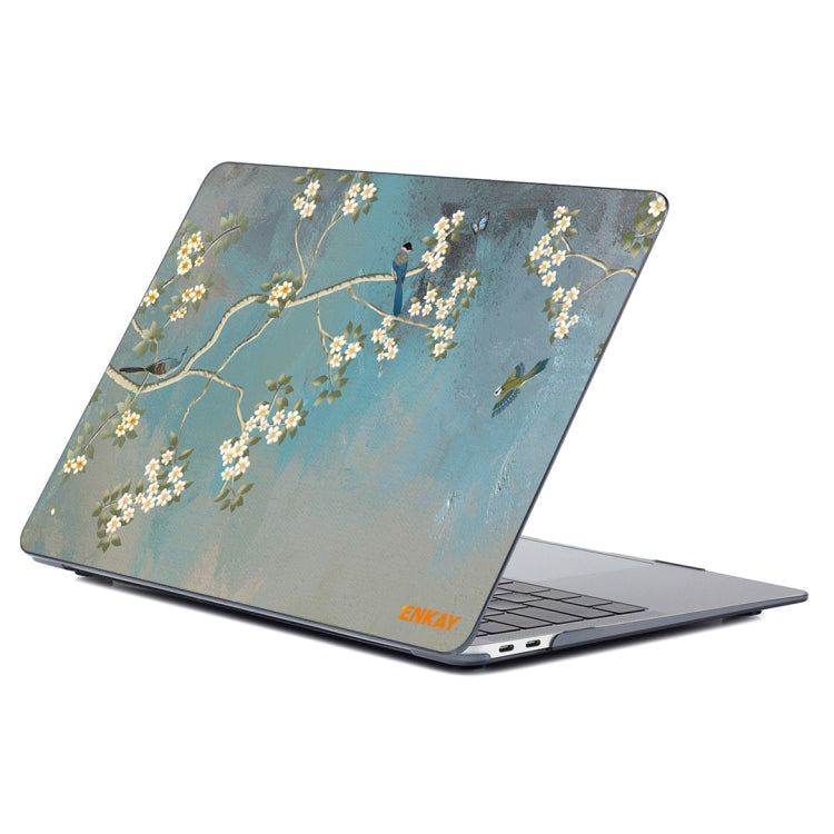 ENKAY Vintage Pattern Series Laotop Protective Crystal Case For MacBook Pro 13.3 inch A2251 / A2289 / A2338 2020(Magnolia) - MacBook Pro Cases by ENKAY | Online Shopping South Africa | PMC TechLife | Buy Now Pay Later Mobicred