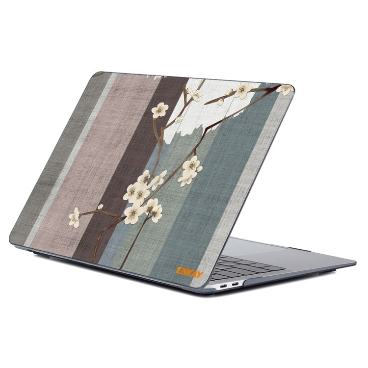 ENKAY Vintage Pattern Series Laotop Protective Crystal Case For MacBook Pro 14.2 inch A2442 (2021)(Plum Blossom) - MacBook Pro Cases by ENKAY | Online Shopping South Africa | PMC TechLife | Buy Now Pay Later Mobicred
