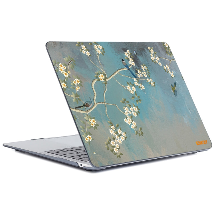 ENKAY Vintage Pattern Series Laotop Protective Crystal Case For MacBook Pro 14.2 inch A2442 (2021)(Magnolia) - MacBook Pro Cases by ENKAY | Online Shopping South Africa | PMC TechLife