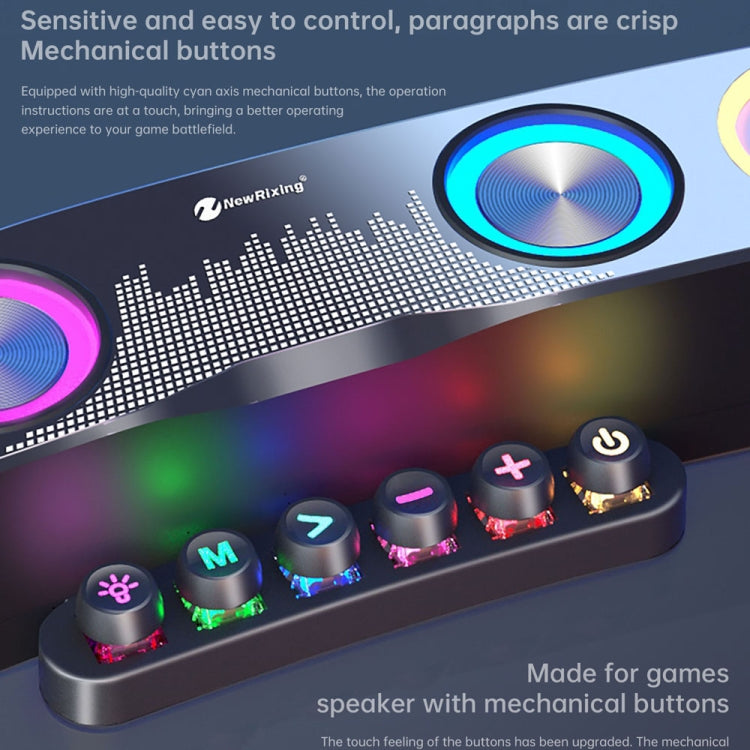 Newrixing NR555 Desktop Colorful LED Gaming Bluetooth Speaker Support TF & FM - free shipping - PMC TechLife - Order now!