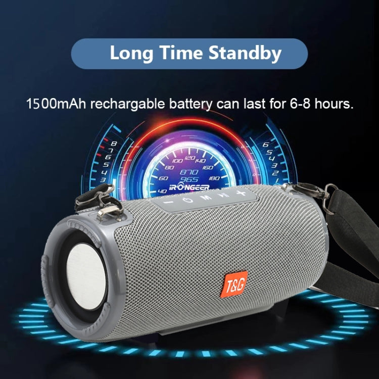T&G TG324 High Power Waterproof Portable Bluetooth Speaker Support FM / TF Card(Gray) - free shipping - PMC TechLife - Order now!
