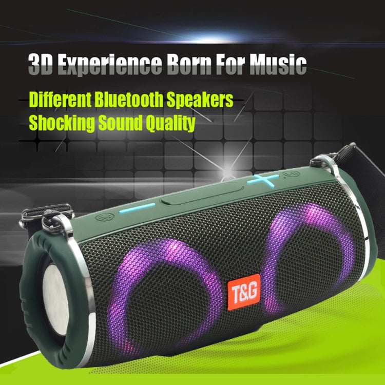 T&G TG642 RGB Light Waterproof  Portable Bluetooth Speaker Support FM / TF Card(Red) - free shipping - PMC TechLife - Order now!