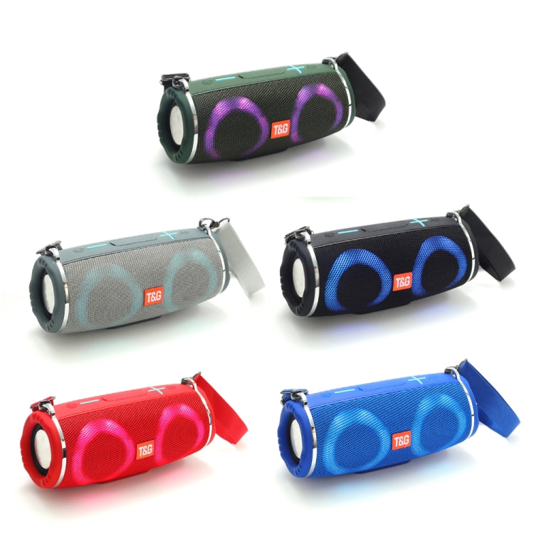 T&G TG642 RGB Light Waterproof  Portable Bluetooth Speaker Support FM / TF Card(Blue) - free shipping - PMC TechLife - Order now!