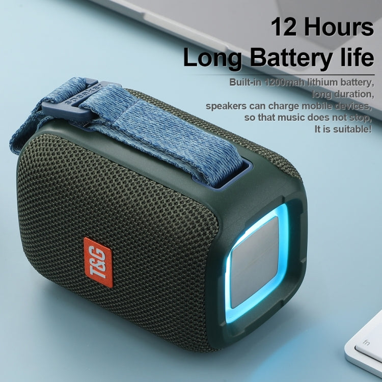T&G TG339 RGB Light 5W Waterproof Portable Bluetooth Speaker(Green) - Desktop Speaker by T&G | Online Shopping South Africa | PMC TechLife