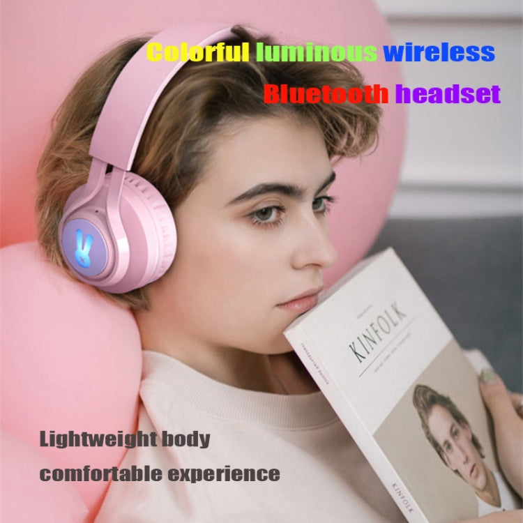 BT06C+ Children Head-mounted Cute Wireless Bluetooth Headset with Microphone & LED Light(Purple) - Headset & Headphone by PMC TechLife | Online Shopping South Africa | PMC TechLife