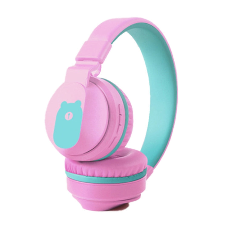 BOBo+ Adults & Kids Cute Bluetooth 5.0 Bass Noise Cancelling Headset with Mic(Pink) - Headset & Headphone by PMC TechLife | Online Shopping South Africa | PMC TechLife