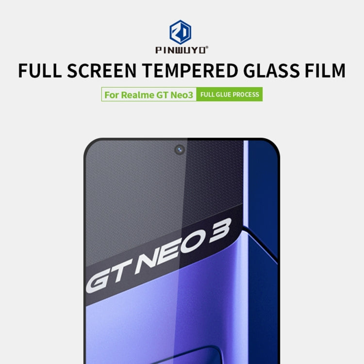 For OPPO Realme GT Neo3 PINWUYO 9H 2.5D Full Screen Tempered Glass Film(Black) - Others by PINWUYO | Online Shopping South Africa | PMC TechLife | Buy Now Pay Later Mobicred