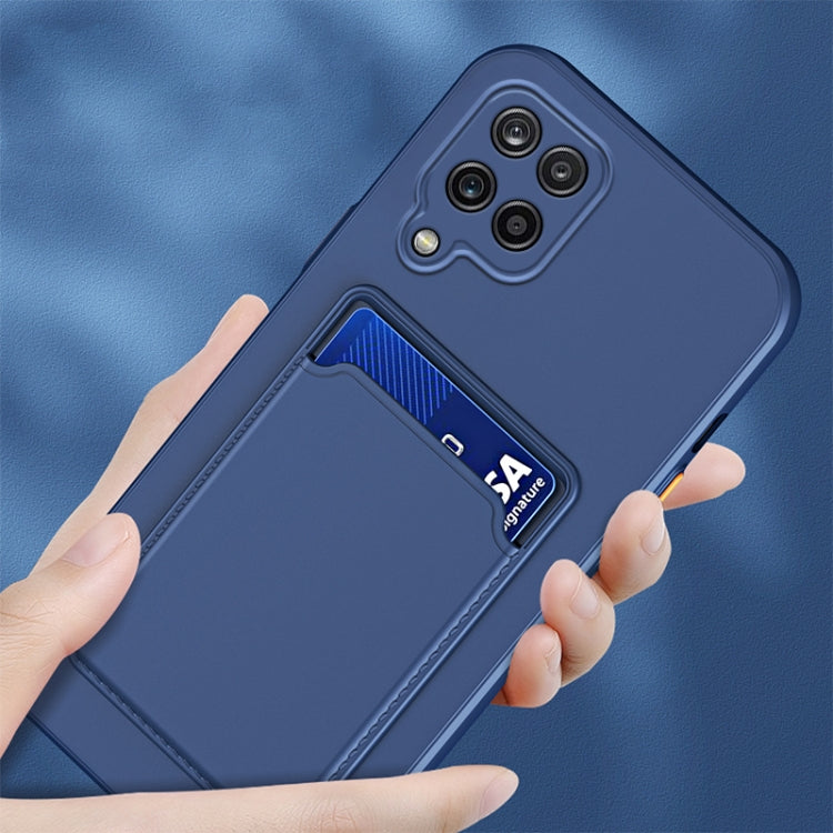 For Samsung Galaxy A22 5G Skin Feel Card TPU Contrast Color Button Phone Case(Black) - free shipping - PMC TechLife - Order now!