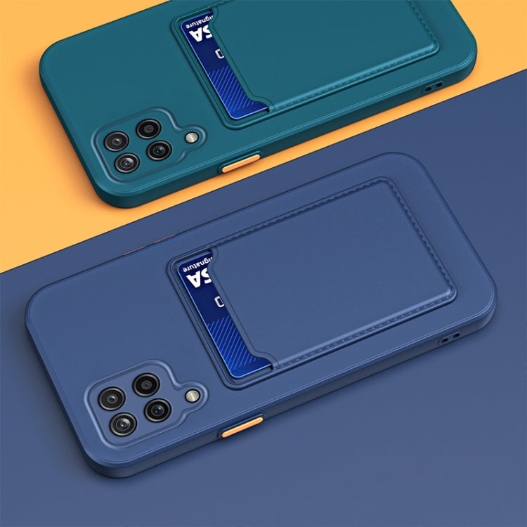 For Samsung Galaxy A22 5G Skin Feel Card TPU Contrast Color Button Phone Case(Black) - free shipping - PMC TechLife - Order now!
