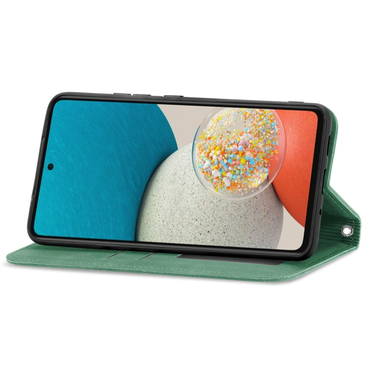 For Samsung Galaxy A73 5G Retro Skin Feel Magnetic Horizontal Flip Leather Phone Case(Green) - Galaxy Phone Cases by PMC TechLife | Online Shopping South Africa | PMC TechLife | Buy Now Pay Later Mobicred