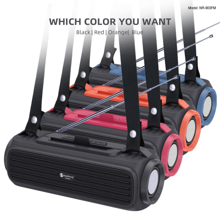 NewRixing NR903F TWS Portable Outdoor Bluetooth Speaker Support TF Card / FM(Red) - Desktop Speaker by NewRixing | Online Shopping South Africa | PMC TechLife | Buy Now Pay Later Mobicred