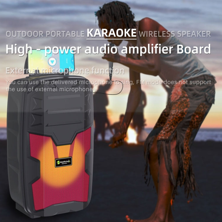 NewRixing NRG401C Outdoor Portable Karaoke Wireless Speaker High-Power Audio Amplifier No Mic(Black) - free shipping - PMC TechLife - Order now!